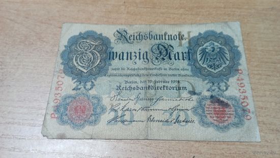 20 Марок 1914 года Германии *4935079