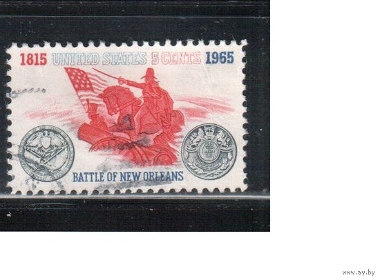 США-1965, (Мих.876) , гаш. , Война, Битва при Нью-Орлеане (одиночка)