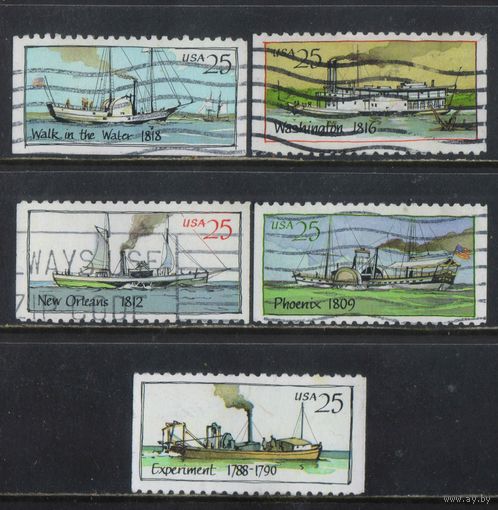 CША 1989 Пароходы Полная #2031-35