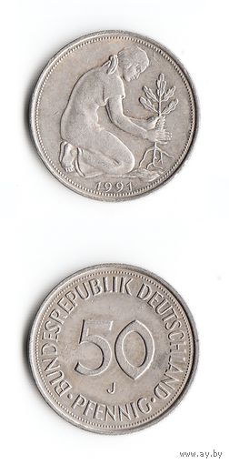 50 пфеннигов Германия 1991 года(J)