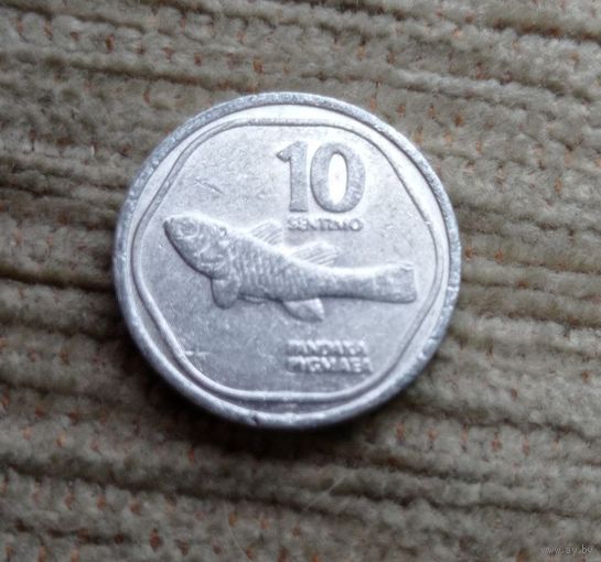 Werty71 Филиппины 10 сентимо 1992 Рыба Филиппинские острова