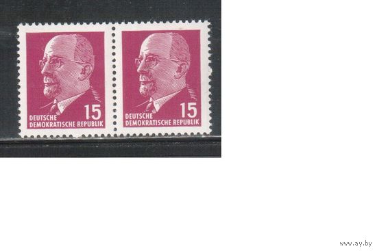 ГДР-1961(Мих.847 Z) **   , Стандарт , Ульбрихт, Wz 1, пара