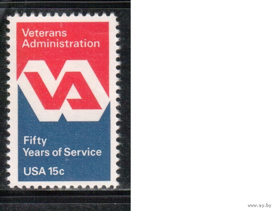 США-1980, (Мих.1432) , ** , Ветераны(одиночка),