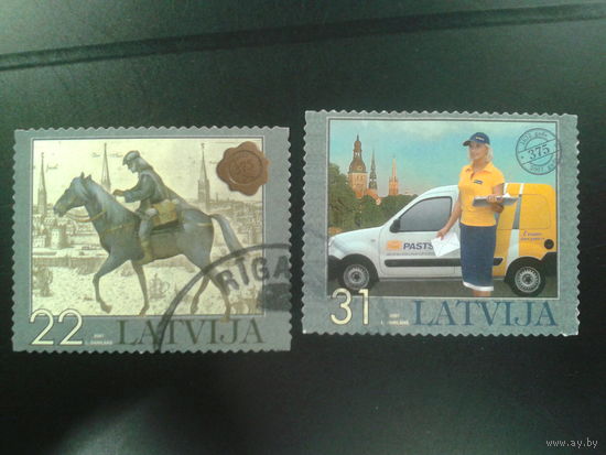 Латвия, 2007. 375 лет почте Риги, полная серия