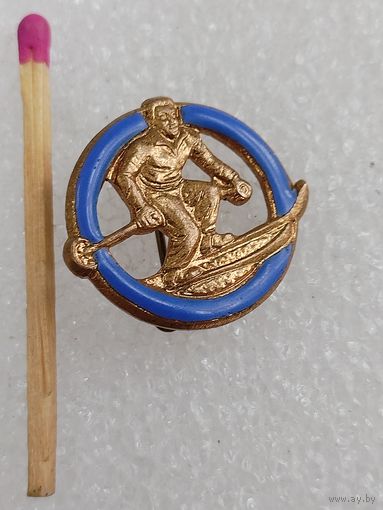 Знак Румынии. Горнолыжный спорт, слалом. тяжёлый