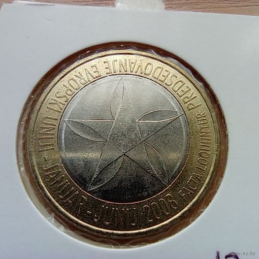 Словения 3 евро, 2008 Председательство Словении в Евросоюзе  в холдере Х1