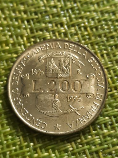 Италия 200 лир 1996 г