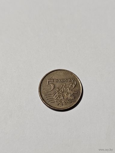 Монета ,,5 грошей'' Польша 1991 г.