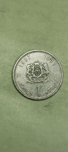 Марокко 1 дирхам 1987