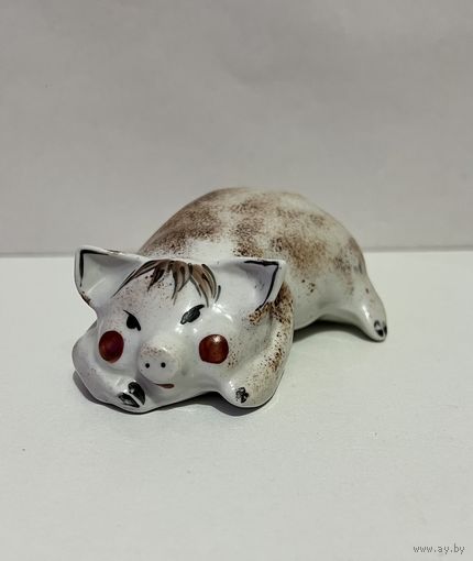 Статуэтка фарфоровая "Свинья" . Свинка. Поросёнок. ДФЗ