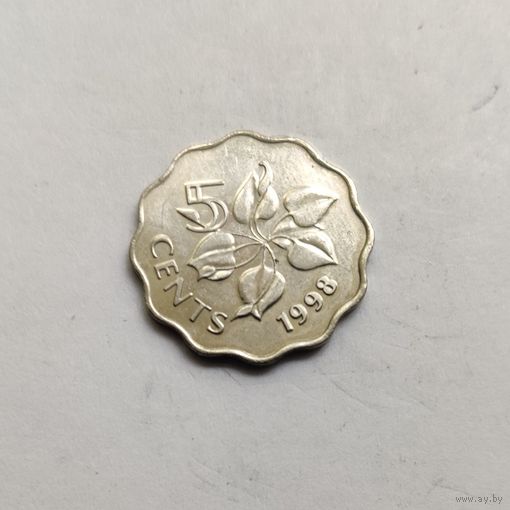 Эсватини (Свазиленд) 5 центов 1998 г.