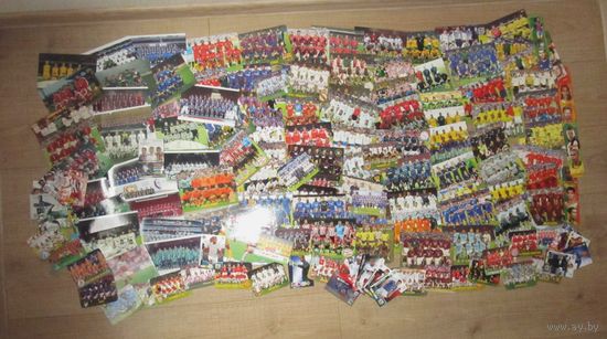 Все лоты с рубля.Коллекция футбольных карточек,фото,календарей ,около 160 штук