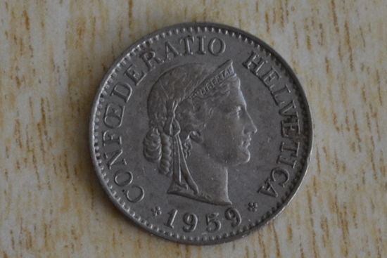 Швейцария 10 раппенов 1959