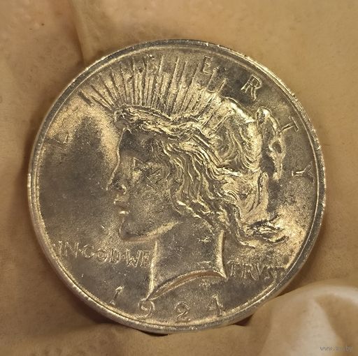 1 доллар 1924 Мирный США нечастый год! Яркий блеск