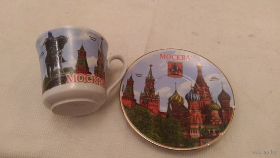 Чашка и блюдце. Дулево.