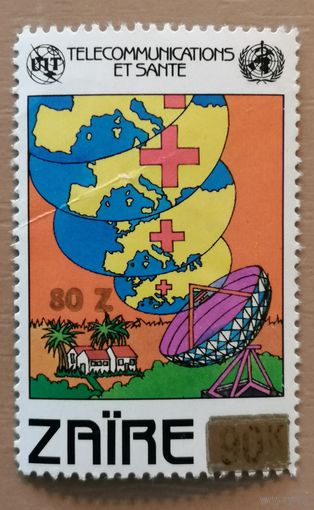Марка Заир, телекоммуникации людям, 1983 г.