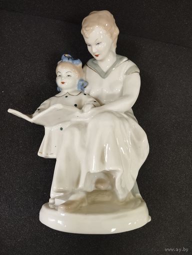 Статуэтка фарфоровая Первое чтение. Полонное, Артель. СССР