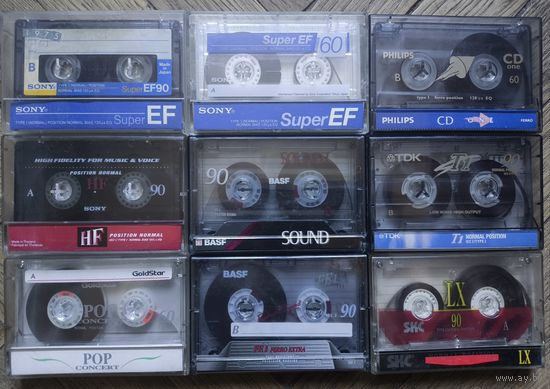 Аудио кассеты 9 штук