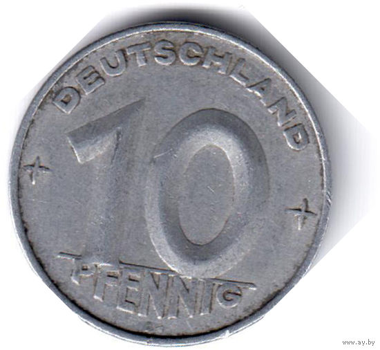 ГДР. 10 пфеннигов. 1950 А