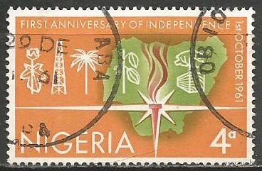 Нигерия. 1-й Год Независимости. Символика. 1961г. Mi#110.