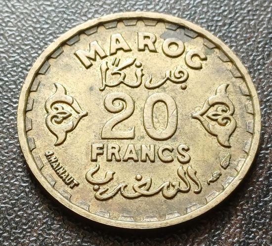 Марокко 20 франков, 1952     ( 1-7-4 )