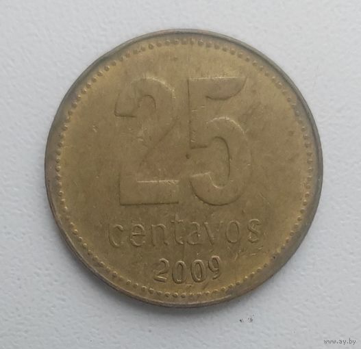 Аргентина 25 сентаво 2009_ KM# 110.1