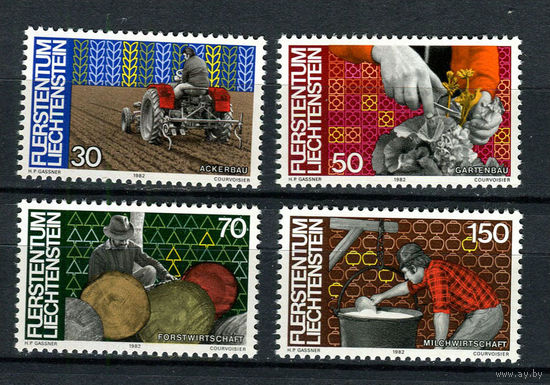 Лихтенштейн - 1982 - Сельское и лесное хозяйство - [Mi. 802-805] - полная серия - 4 марки. MNH.