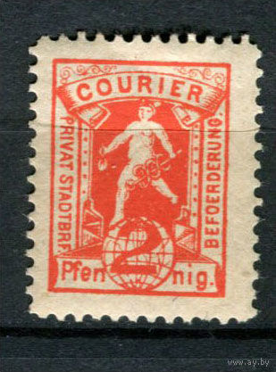 Германия - Магдебург - Местные марки - 1887 - Меркурий над глобусом 2Pf - [Mi. 7Ab] - полная серия - 1 марка. MNH.  (Лот 147AO)