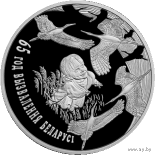 65 год вызвалення Беларусi ад нямецка – фашысцкiх захопнiкаў (65 лет освобождения Беларуси от немецко – фашистских захватчиков). 1 рубель