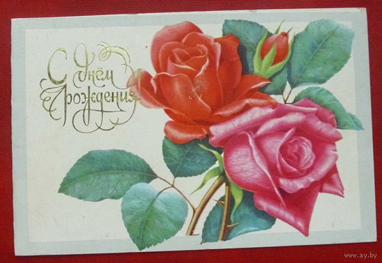 С днём рождения! Чистая. Двойная. 1985 года. Лисецкий. *181.