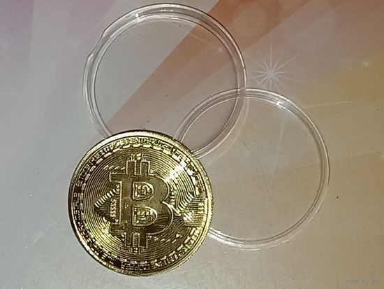 Сувенирная монета биткоин