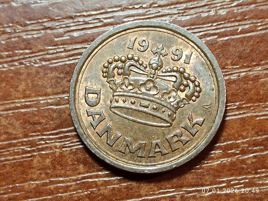 Дания 25 эре 1991