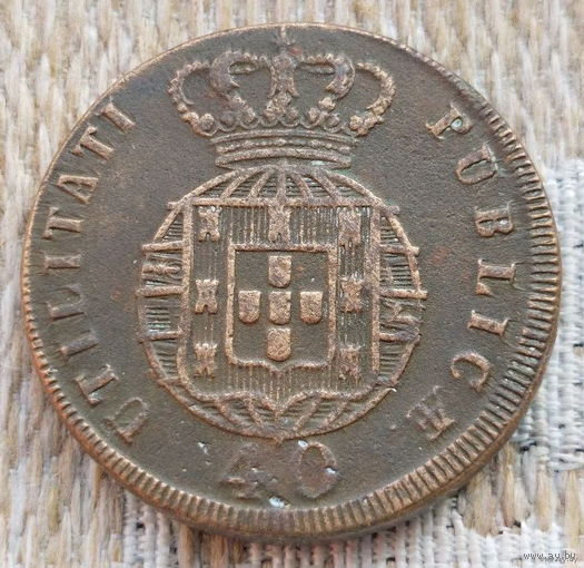 Португалия 40 рейсов 1823 год. Король Ян VI. Предложи свою цену или обмен!