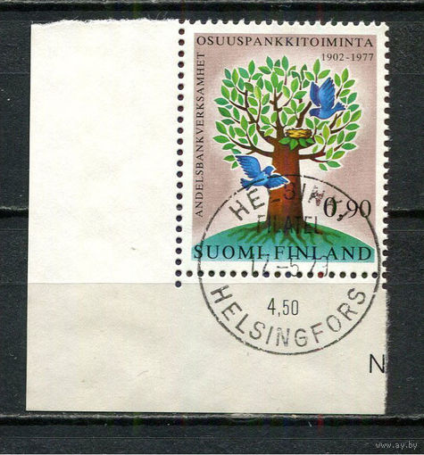 Финляндия - 1977 - 75 лет кооперативным банкам. Флора и фауна - [Mi. 809] - полная серия - 1 марка. Гашеная.  (Лот 25JM)-TG2P25