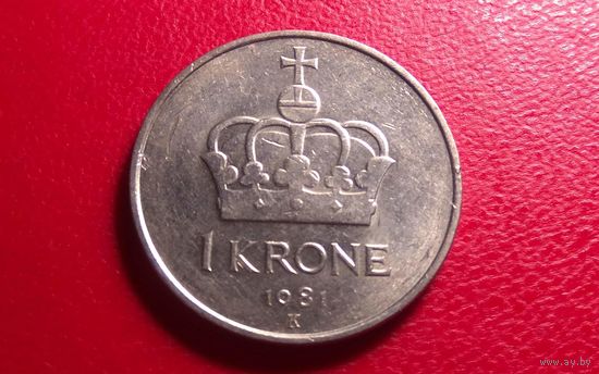 1 крона 1981. Норвегия.