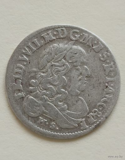 6 грошей, 1681 H.S., Фридрих Вильгельм I 1640 - 1688 гг