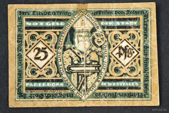 1920 год Германия 25 пфеннигов