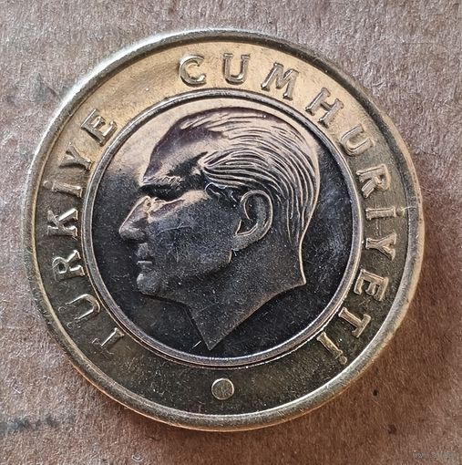 Турция 1 лира, 2021 г., KM# 1244