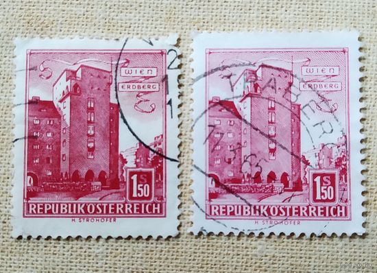 Марки Австрия 1965 год Архитектура