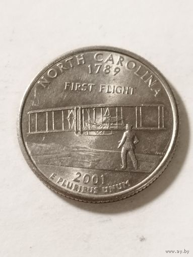 США 25 центов "Северная Каролина" 2001