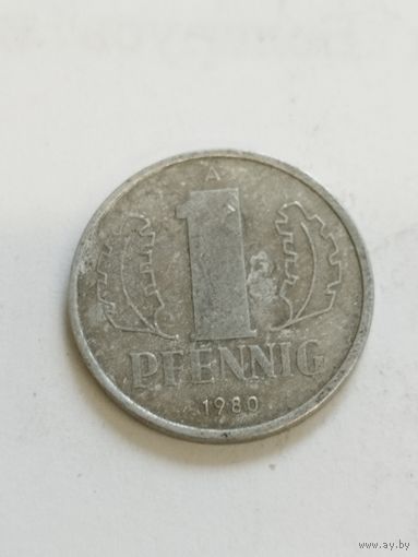 ГДР 1 пфенинг 1980