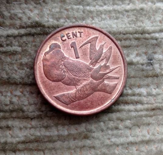 Werty71 Кирибати 1 цент 1992 птица Рождественский фрегат