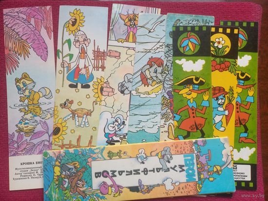 Закладки для книг Герои мультфильмов