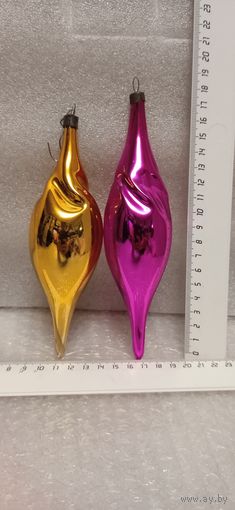 Ёлочные игрушки. Большие "сосульки". 22-24