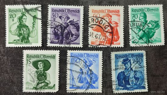 Марки Австрии 4 Провинциальные костюмы 1948/58