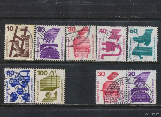 Германия ФРГ 1971 Техника безопасности #695-6,698-702, 698D/696D