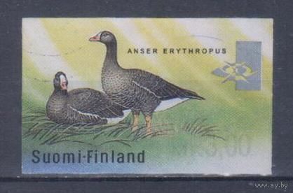 [1939] Финляндия 1999. Фауна.Птицы.Серый гусь. Гашеная марка для автоматов. Кат.гаш.2 е.
