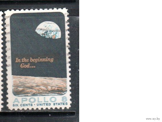 США-1969, (Мих.981) , гаш. , Космос, Аполлон-8 (одиночка)