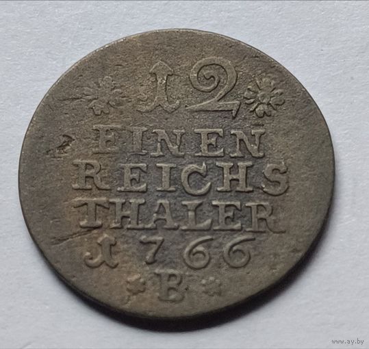 Пруссия. 1/12 таллера 1766 года. В.
