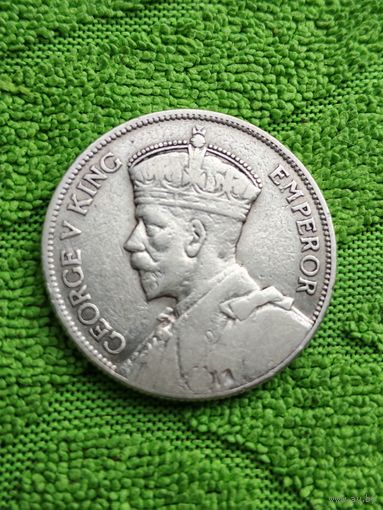 Монета флорин Новая Зеландия 1934 год серебро